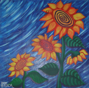 3 spiral vortex sunflowers