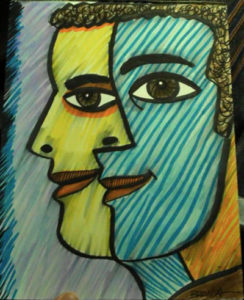 Bus Driver Cubist Portrait